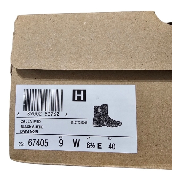 Clarks Calla Mid Black Suede Boots NIB - Picture 8 of 9